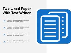 Two lined paper with text written