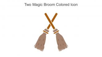 Two Magic Broom Colored Icon In Powerpoint Pptx Png And Editable Eps Format