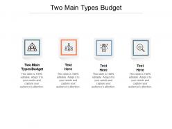 Two main types budget ppt powerpoint presentation model tips cpb