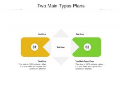 Two main types plans ppt powerpoint presentation model slide download cpb