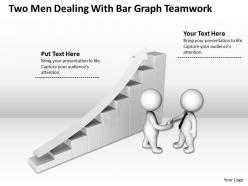 Two men dealing with bar graph teamwork ppt graphics icons powerpoint