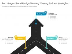Two merged road design showing winning business strategies