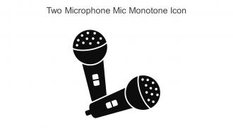 Two Microphone Mic Monotone Icon In Powerpoint Pptx Png And Editable Eps Format
