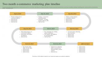 Two Month Ecommerce Marketing Plan Timeline