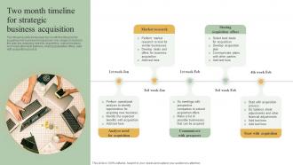 Two Month Timeline For Strategic Business Acquisition