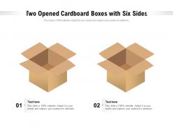 Two opened cardboard boxes with six sides
