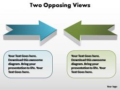Two opposing views editable powerpoint templates