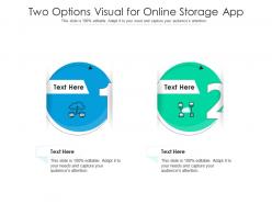 Two options visual for online storage app infographic template