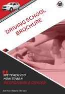 Two page automotive and transportation driving school brochure template