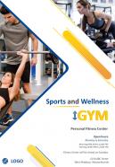Two page sports and wellness gym brochure template