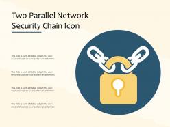 Two parallel network security chain icon