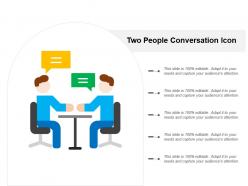 Two people conversation icon