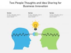 Two people thoughts and idea sharing for business innovation