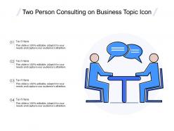 Two person consulting on business topic icon