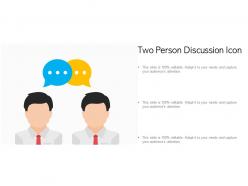 Two person discussion icon