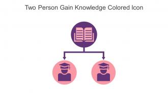 Two Person Gain Knowledge Colored Icon In Powerpoint Pptx Png And Editable Eps Format