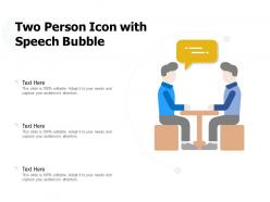 Two person icon with speech bubble
