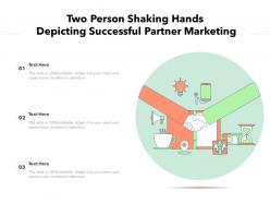Two person shaking hands depicting successful partner marketing