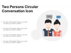 Two persons circular conversation icon