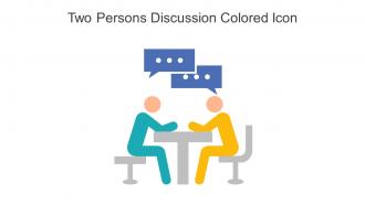 Two Persons Discussion Colored Icon In Powerpoint Pptx Png And Editable Eps Format