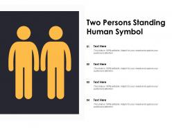 Two Persons Standing Human Symbol