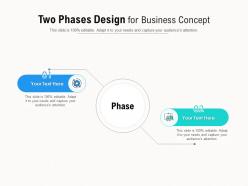 Two phases design for business concept