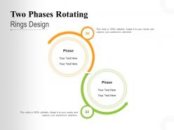 Two phases rotating rings design