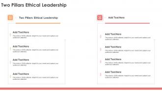 Two Pillars Ethical Leadership In Powerpoint And Google Slides Cpb