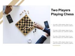 Two players playing chess