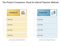 Two product comparison visual for internet payment methods infographic template