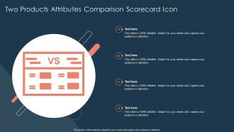 Two Products Attributes Comparison Scorecard Icon