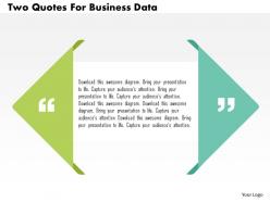 Two Quotes For Business Data Flat Powerpoint Design