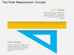 Two ruler measurement concept flat powerpoint design