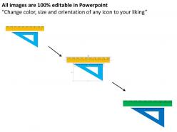 Two ruler measurement concept flat powerpoint design