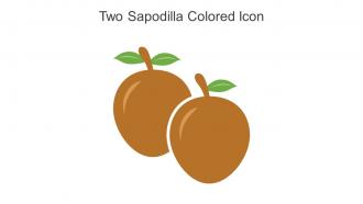 Two Sapodilla Colored Icon In Powerpoint Pptx Png And Editable Eps Format