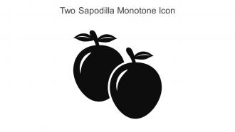 Two Sapodilla Monotone Icon In Powerpoint Pptx Png And Editable Eps Format