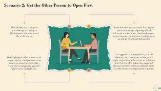 Two Scenarios For Opening Offer In Negotiation Training Ppt