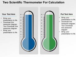 Two scientific thermometer for calculation powerpoint slides