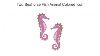 Two Seahorse Fish Animal Colored Icon In Powerpoint Pptx Png And Editable Eps Format