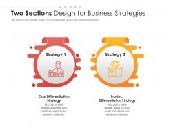 Two sections design for business strategies