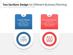 Two sections design for different business planning