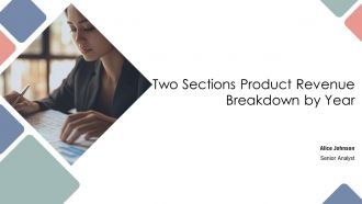 Two Sections Product Revenue Breakdown By Year PPT Template AT
