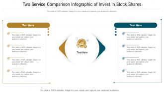 Two service comparison of invest in stock shares infographic template