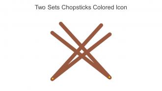 Two Sets Chopsticks Colored Icon In Powerpoint Pptx Png And Editable Eps Format