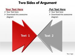 Two sides of argument powerpoint slides presentation diagrams templates