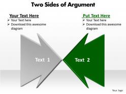 Two sides of argument powerpoint slides presentation diagrams templates