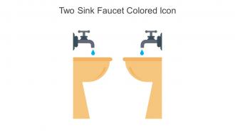 Two Sink Faucet Colored Icon In Powerpoint Pptx Png And Editable Eps Format