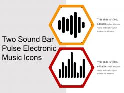 Two Sound Bar Pulse Electronic Music Icons