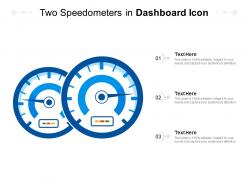 Two speedometers in dashboard icon