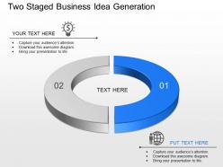 Two staged business idea generation powerpoint template slide